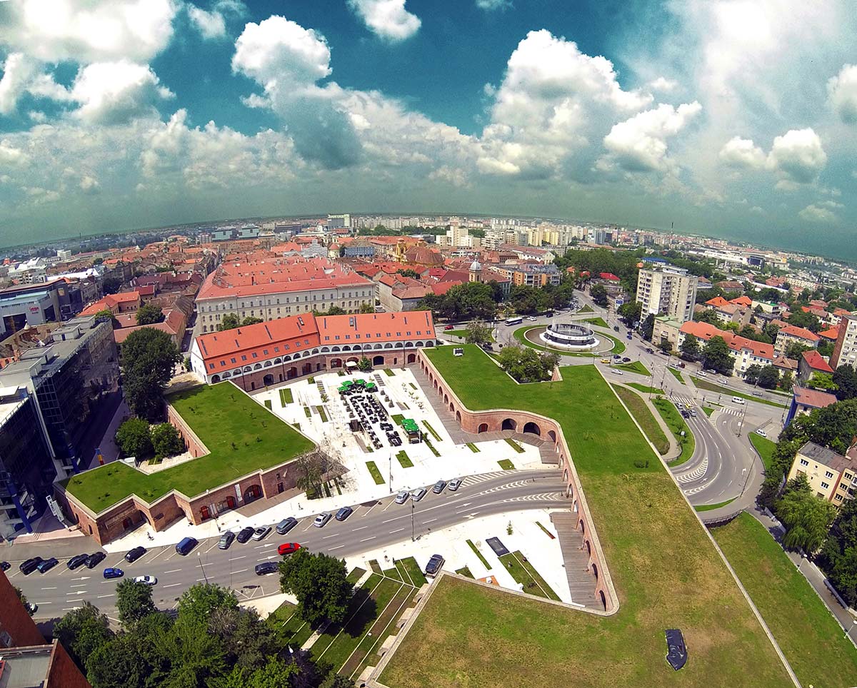 Bastionul Maria Theresia din Timișoara văzut de sus