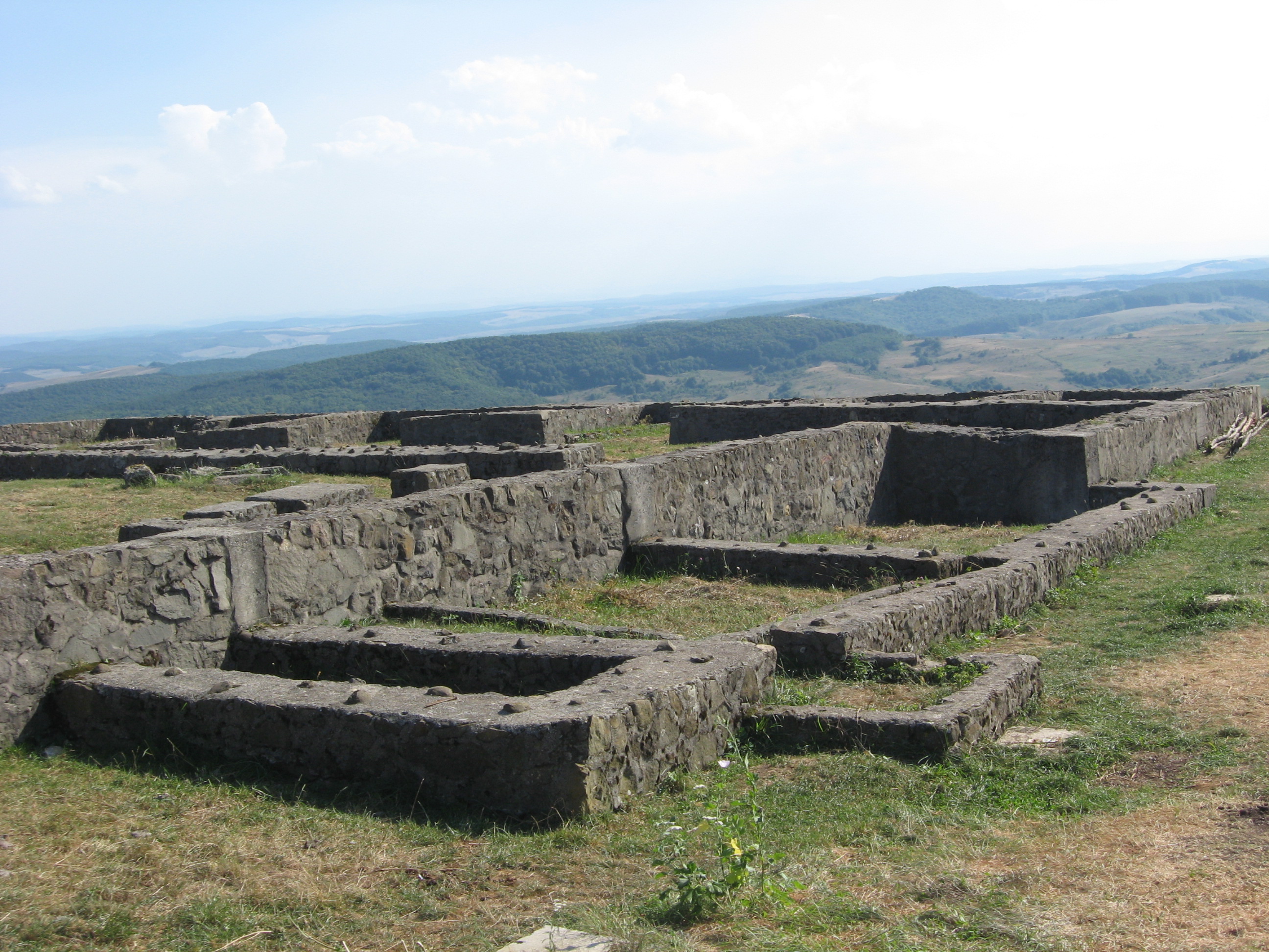Detaliu al clădirii comandamentului de la Porolissum