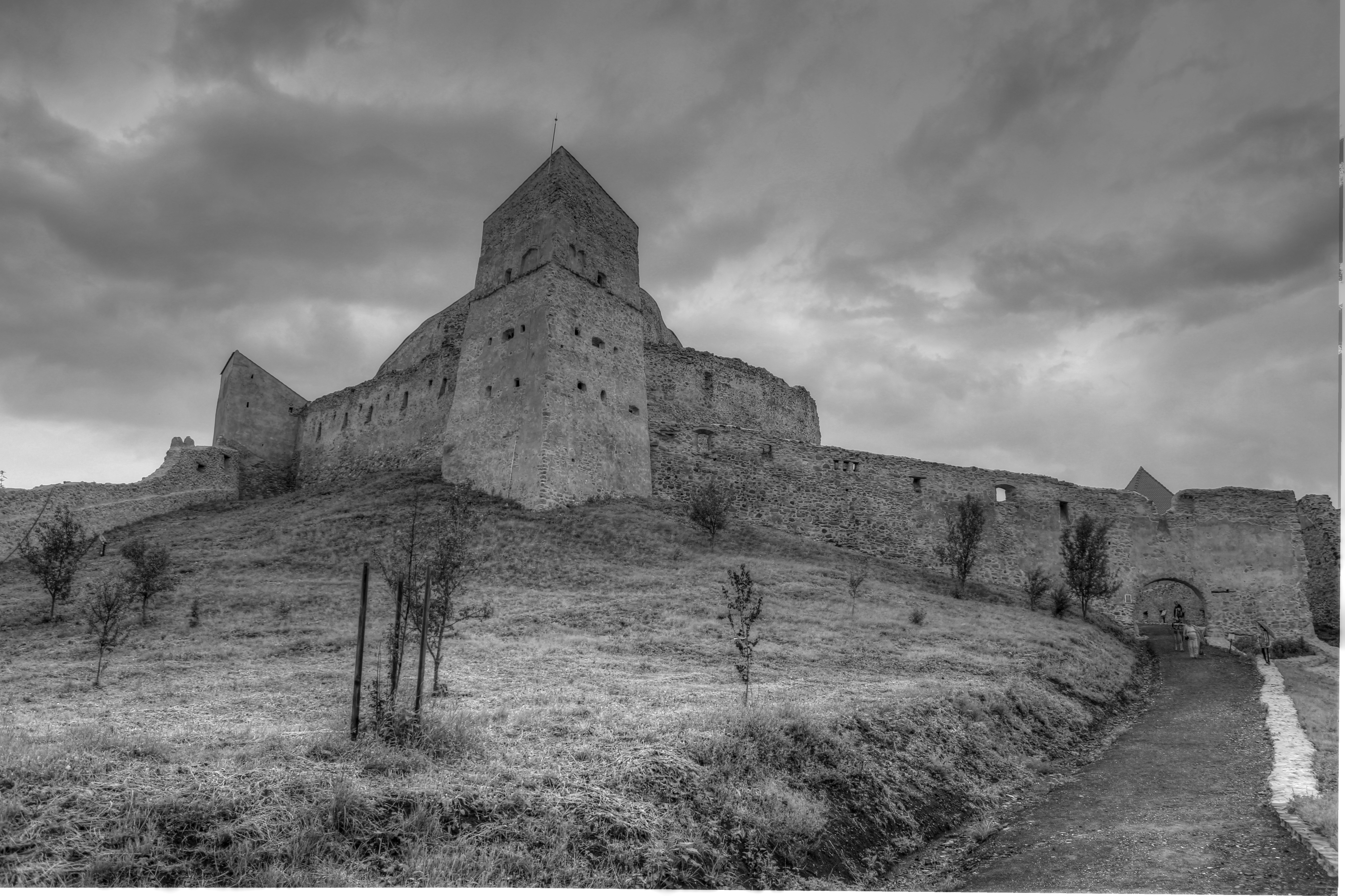 Cetatea Rupea văzută de la bază