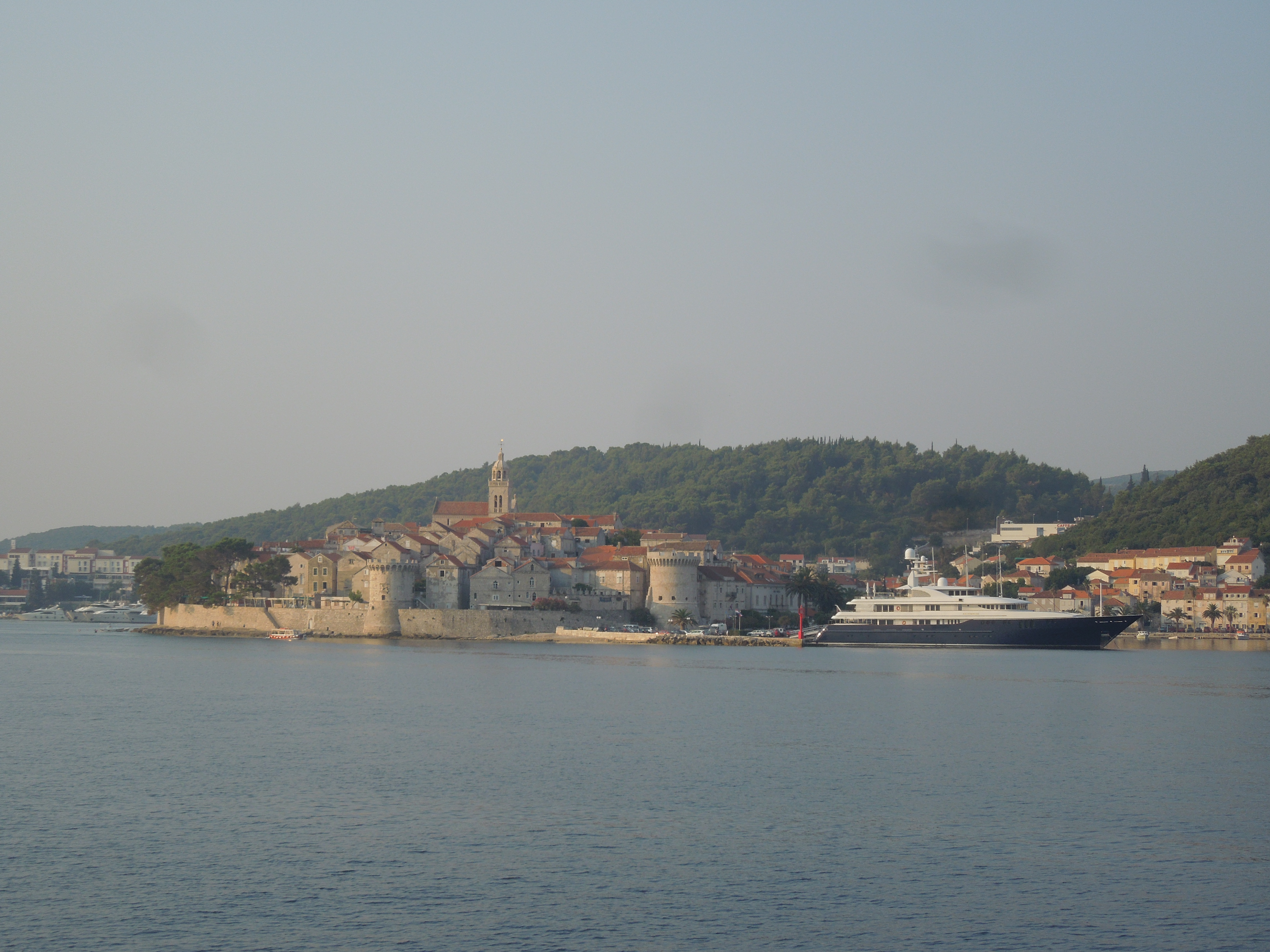 Orașul vechi Korčula văzut dinspre nord