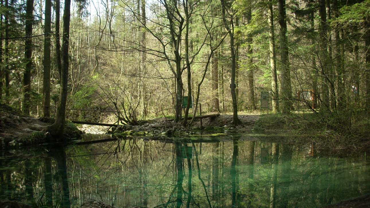 Lacul Ochiul Beiului în Munții Aninei