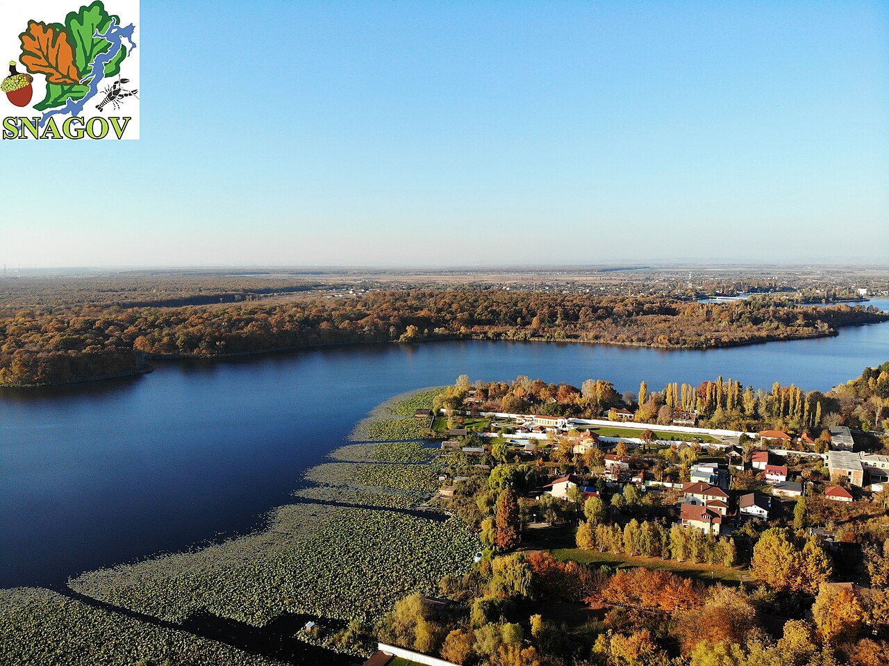 Peisaj natural de pe Lacul Snagov